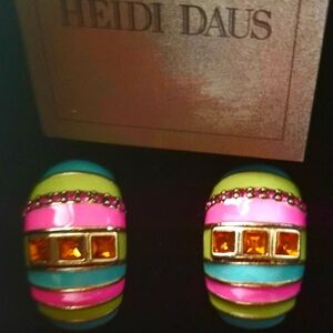 Heidi Daus Colour Striped Earrings